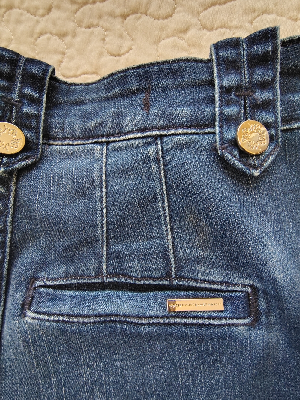 White House Black Market Navy Denim Pants Size 25. - Picture 7 of 11